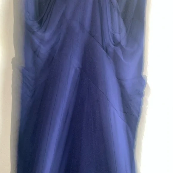Anthropologie Maeve Jewel Blue Twisted Straps Stretchy Pockets Maxi Chic Dress 6 - Picture 9 of 11